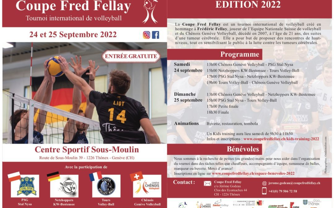 Coupe Fred Fellay – 24 et 25 Septembre 2022